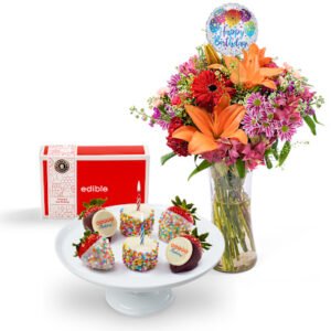 Birthday Berries and Bouquet Gift Set