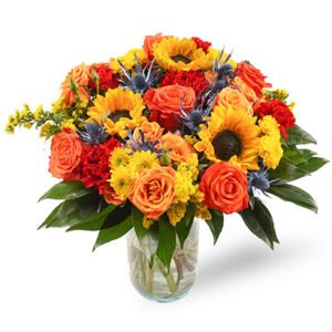 Sunflower Symphony with Vase